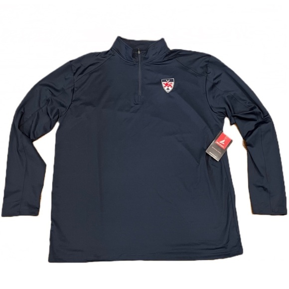 🌏 BSN Sports Performance 1/4 Zip Pullover | Dwight School | Navy Blue | 2XL - Picture 1 of 8